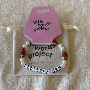 Little Words Project 'Football Mom' Pearl & Brown Bead Kids Bracelet